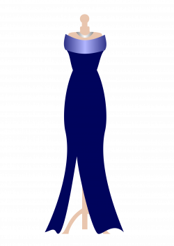 Clipart - formal navy dress
