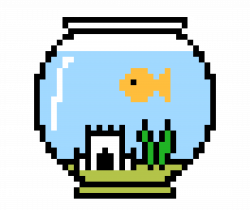 Fish bowl with Larry inside. | Pixel Art Maker