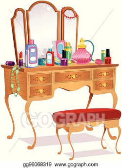 Vector Stock - Vanity table and mirrors. eps. Stock Clip Art ...