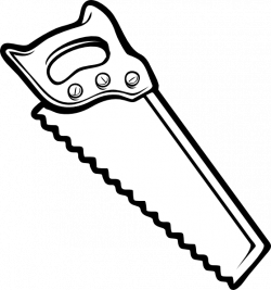 saw clipart black and white - saw with saw blade clipart clipart ...