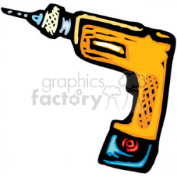 cartoon cordless drill clipart. Royalty-free clipart # 385036