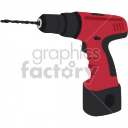cordless drill no background clipart. Royalty-free clipart # 408286