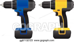 Vector Art - Electric drill set. Clipart Drawing gg87132723 ...