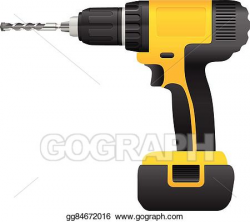Vector Art - Electric drill and bit. EPS clipart gg84672016 ...
