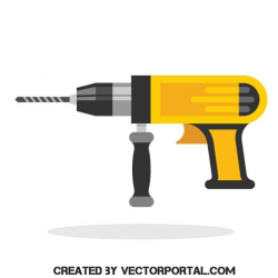 Hammer drill vector image | Various vectors | Hammer drill ...