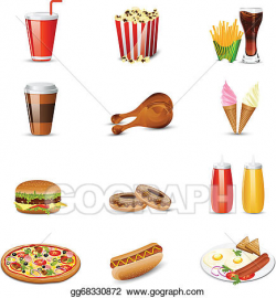 EPS Vector - Fast food item. Stock Clipart Illustration ...
