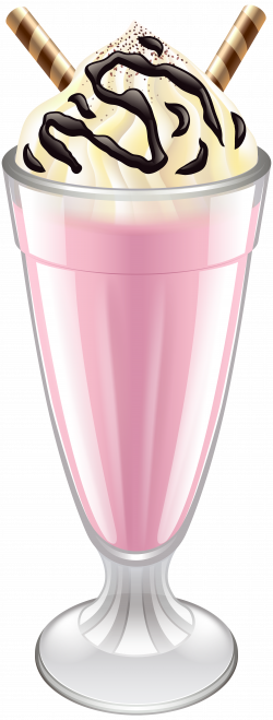 Ice cream Milkshake Sundae Clip art - Pink Milk Shake Transparent ...