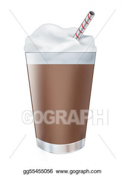 Stock Illustration - Chocolate milk shake drink. Clipart ...