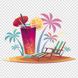 Bar Illustration, Creative Summer Vacation transparent ...
