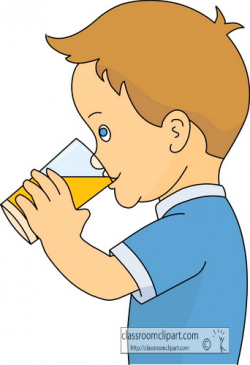 Boy Drinking Clipart