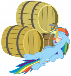 Rainbow Dash and all the cider she can drink by Stabzor on DeviantArt