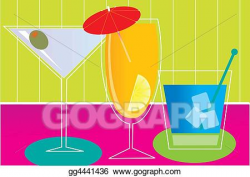Stock Illustration - Fancy drinks. Clip Art gg4441436 - GoGraph