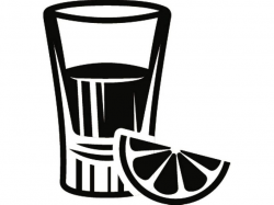 Shot Glass #1 Mixed Drink Alcohol Liquor Ice Bar Pub Tavern Bartender Glass  Lemon Slice Logo .SVG .EPS .PNG Vector Cricut Cut Cutting File