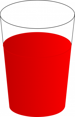 Clipart - drinking glass with red punch 01