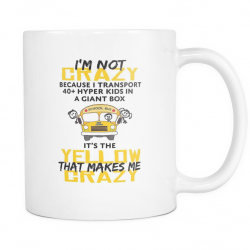 Crazy School Bus Driver - 11 oz Coffee Mug | Bus driver ideas by ...