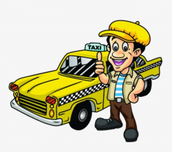 Cartoon Yellow Taxi, Cartoon Clipart, Taxi Clipart, Taxi PNG ...