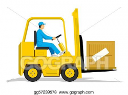 EPS Illustration - Forklift. Vector Clipart gg57239578 - GoGraph