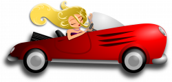 Clipart - Glamorous Lady Driving