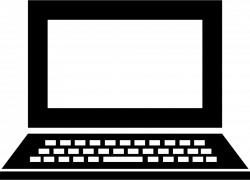 Laptop Open Frontal View With Buttons And Blank Screen Svg Png Icon ...