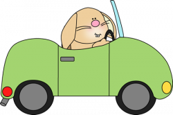 Bunny Driving a Car Clip Art - Bunny Driving a Car Image