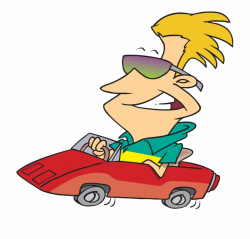Funny Driving Clipart - Cartoon Guy In Car - car driving ...