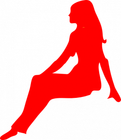 Red Woman Sitting Clip Art at Clker.com - vector clip art online ...