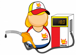 Clipart - Gas station attendant