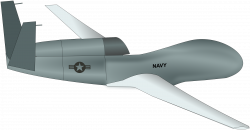 Clipart - Global Hawk UAV Drone - simplified drawing
