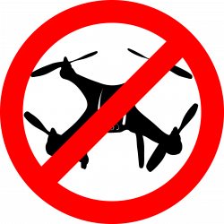 Clipart - No drone allowed - Prohibido el uso de drones