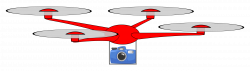 Clipart - Simple drone with camera