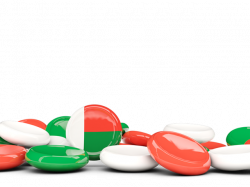 Round buttons background. Illustration of flag of Madagascar