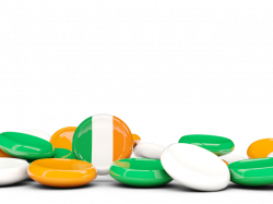Round buttons background. Illustration of flag of Ireland