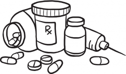 Prescription Drugs Clipart Black and White - Clip Art Library
