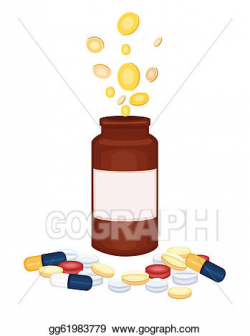 Vector Illustration - Expensive medicine - drugs. EPS ...