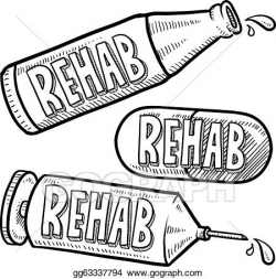 Vector Art - Drug and alcohol rehab sketch. EPS clipart ...
