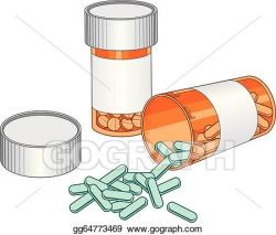 Vector Art - Pill bottles-prescription drug. Clipart Drawing ...