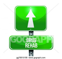 Vector Art - Drug rehab street sign illustration design ...