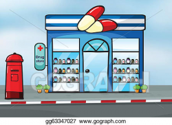 Vector Stock - A drug store. Stock Clip Art gg63347027 - GoGraph