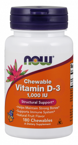Vitamin D-3 1,000 IU Chewables | NOW Foods
