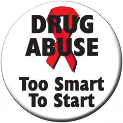 SALE BAG OF 72 DRUG ABUSE AWARENESS BUTTONS