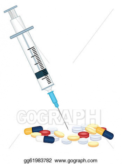 Vector Art - Syringe and prescription medication drugs ...