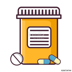 Medical pills and bottles.Pharmaceutical medicines for ...