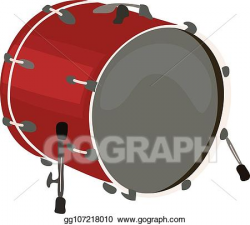 Vector Stock - Musical instruments, big drum. Clipart ...