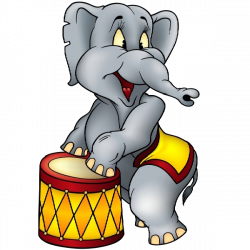 Funny Circus Elephant Playing Drum | Elephants | Pinterest | Clip art