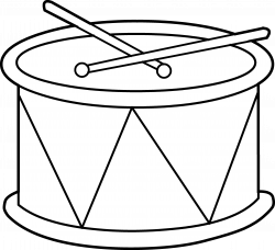 Marching Drum Coloring Page - Free Clip Art