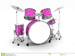 Pink Clipart drum set 28 - 286 X 200 Free Clip Art stock ...