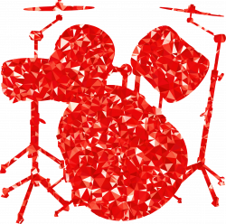 Clipart - Ruby Drums Set Silhouette