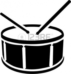 silhouette drum: Drum symbol with sticks | Band | Drums art ...