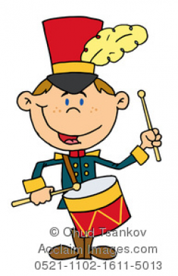 Clipart Illustration of A Boy Playing the Drums