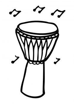 Download draw a bongo drum clipart Hand Drums Black and ...